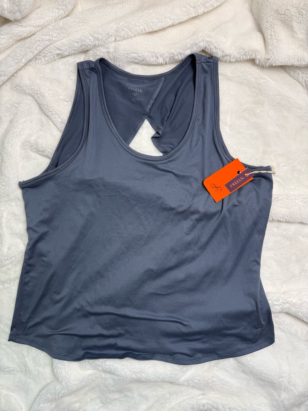 Freely Ava crossback Tank Top -grisaille XL NWT